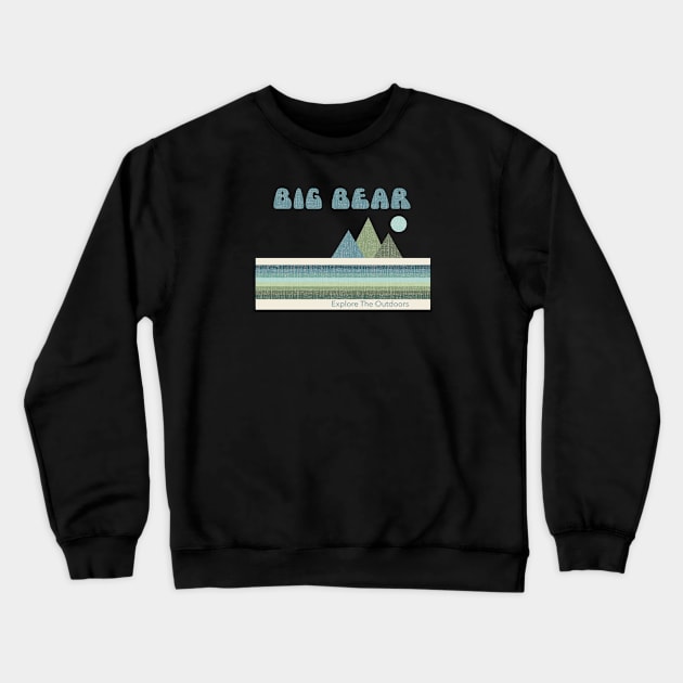 Big Bear Lake Explore the Outdoors Rainbow Crewneck Sweatshirt by Morrissey OC